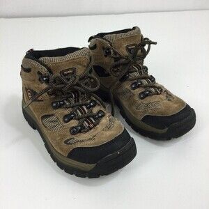 Nevados Youth Klondike Waterproof Hiking Taupe Lace Up Ankle Boots Brown Sz 1M